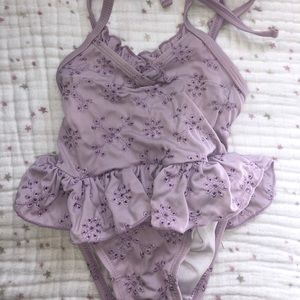 Janie and Jack lavender bathing suit 3-6 months